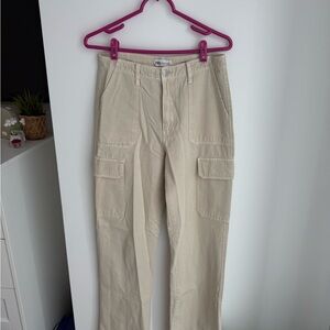 Zara Womens Beige Cargo Pants